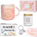 UAREHIBY Teacher Christmas Gifts for Women - Teachers Gift - Funny Teacher Appreciation Week Gifts - Valentine's Day - Retirement Gift (Pink)
