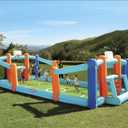Little Tikes Huge Inflatable Backyard Soccer & Basketball Court for Multiple Kids, Blower with GFCI Plug, Large