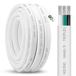 6 Gauge Marine Wire,6 AWG Marine Grade Wire,6/3 Triplex Tinned Copper Boat Cable,6 Gauge Oxygen-Free Copper Cable for Automotive RV Boat Speakers Solar Outdoors - 10ft