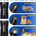 Petsaunter Dog Nail Grinder, 2-Speed and LED Light, Touch-Switch, TypeC, Quiet and Low-Vibration Dog Nail Trimmers, and 3 Ports for Large Dogs, Medium, Small Dogs Cats Pets with Hard or Thick Nail