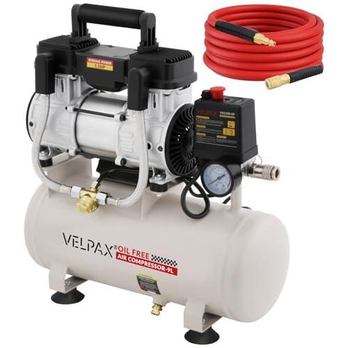 Ultra Quiet Air Compressor, Only 60dB, 2.4 Gallon Tank, Oil-Free, 110V/60Hz 1.5HP, 6.71CFM@115PSI, Air Compressor Perfect for Spray Painting, Auto Repair, Tire inflation, Woodwork nailing