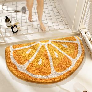 Ankah Fruit Bath Mats Cute Bathroom Rugs, Particularly Absorbent, Very Soft, and Dry Fast That fits in The Kid's Room, Bathroom or Other Room, 17.7" x 31.5", Orange