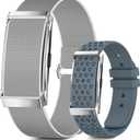 Smart Bracelet for Men Women, Health Activity Fitness Trackers, 24/7 Continuous Heart Rate/Blood Pressure/HRV/Stress Monitor, 24H Sleep Tracker, 170+ Sports Modes Smart Wristband with 2 Bands Free APP (Gray)