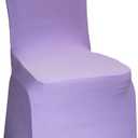 WELMATCH Lavender Stretch Spandex Chair Covers - 12 PCS Banquet Events Party Universal Dining Decoration Scuba Elastic Chair Covers Premium (Lavender, 12)
