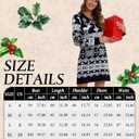 Ugly Christmas Sweaters Dresses with Santa Hat Knit Sexy Christmas Outfits for Women (Small, Reindeer Black)