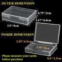Tebery 24 Pack Blank Playing Card Case Clear Card Deck Box Snaps Closed, Empty Plastic Storage Box Holder for Bank Cards, Business Cards, Game Card