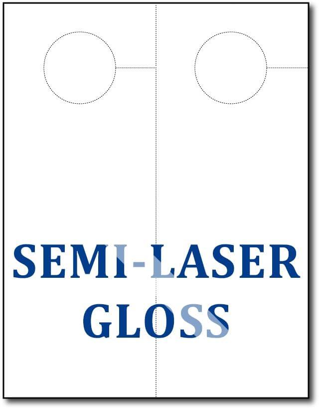 Printable Door Hanger Signs for Business (4.25 x 11) - 200 Blank Door Hangers - Semi-Glossy (2 Sides) - Laser Printers Only