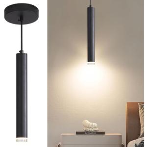 2 Pack Modern LED Pendant Light, Chrome Bubble Hanging Ceiling Lamp Fixture, 3 Color 2700K/4500K/6500K, Small Kitchen Island Chandelier Over Table for Dining Room, Living Room, Bedroom, Bar, Cafe (Chrome Long Bubbles)