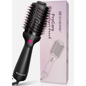 Thermal Brush Blowout Volumizer with Flexi-Fit for Hair Straightening, Heated Round Styler Tool, Hair Straightener