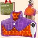 Purple Weighted Heating Pad for Neck Shoulders and Back, Mothers Day Gifts for Mom Wife Grandma, Birthday Gifts for Mom Older Women, Electric Heated Blanket with 9 Heat Options 4 Auto-Off Timer