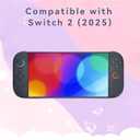 FIWWAT Switch 2 Case Carrying Case- for Nintendo Switch 2 2025 Accessories, Hard Shell Protective Cover Travel Bag with 12 Game Card Slots, for Girls Cute, Pink+Purple