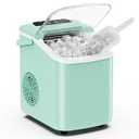 OLIXIS Countertop Ice Maker with Self-Cleaning, Portable Ice Maker Machine with Ice Scoop, 26Lbs/ 24H, 9 Cubes in 6 Mins, 2 Sizes of Bullet Ice for Home, Kitchen, Office