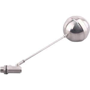 Stainless Steel Float Ball Valves - 1/2 NPT Male Thread Flow Control Float Sensor Valve Automatic Water Level Control Float For Tank Pond Water Tower