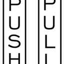 All Quality Classic Vertical Push Pull Door Signs - Great for Glass Doors | Professional Looking Signs | Easy Installation Includes Double-Sided Foam Adhesive Tape (White, Pack of 1, Large (2" x 6")