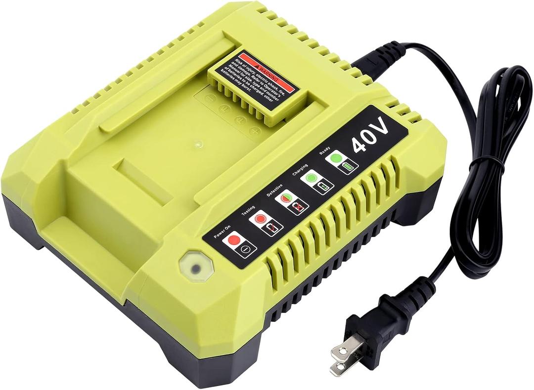 OP401 Fast Charger Replacement for Ryobi 40V Battery Charger, Compatible with Ryobi 40V Lithium Battery OP4040 OP4050 OP4050A OP40601 OP4026 OP4015 OP4030 Tools Battery
