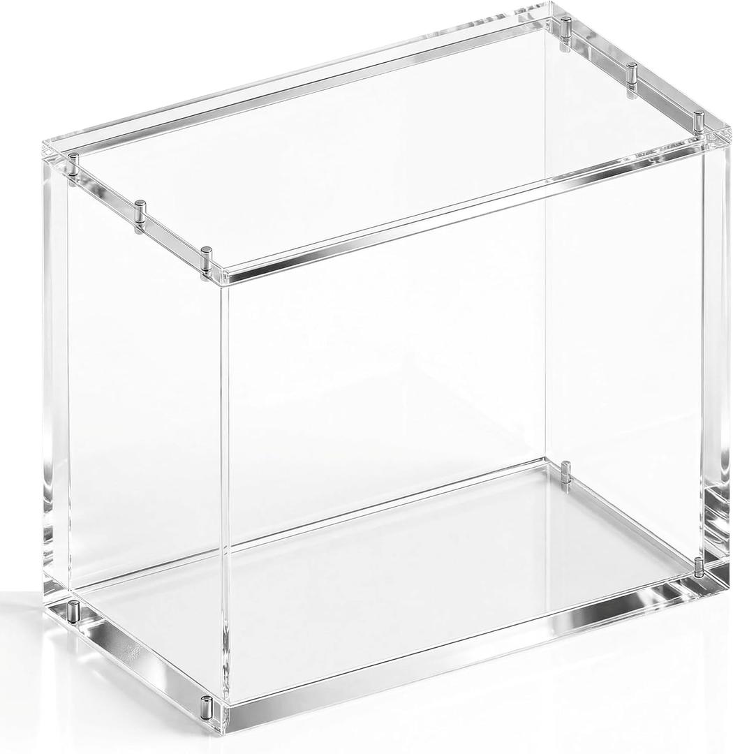 Happyseason PKMN Booster Box Case, Stackable Acrylic Display Case with Magnets on Top & Bottom, 5mm Thick Acrylic Case Protector, Storage Case Compatible with PKMN Booster Box