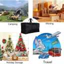 DoYiKe Extra Large Storage Duffle Bag with Zippers and Handles, Big Foldable Duffle Bag for Travel