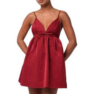 Lulus Women's Brit Tie Back Mini Dress, Size: Medium