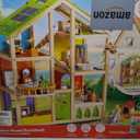 All Seasons Kids Wooden Dollhouse by Hape | Award Winning 3 Story Dolls House Toy with Furniture, Accessories, Movable Stairs and Reversible Season Theme L: 23.6, W: 11.8, H: 28.9 inch