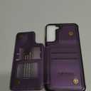 Vinich for Samsung Galaxy S22 Plus Wallet Case with Card Holder, RFID Blocking Credit Slots Kickstand Shockproof Phone Cover for Women Men, Purple