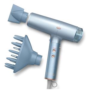 Infiniti PRO CONAIR Digital Dryer, Frizz-Reducing Ionic Hair Blow Dryer with Diffuser and Concentrator Attachments, Up to 5X More Speed and 90,000 RPMs for Advanced Drying Power, Blue