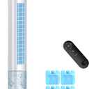 Evaporative Air Cooler, 35" Windowless Air Conditioner Portable, 3 Speeds, 1.2L Water Tank, 3 Ice Packs, 20ft Remote, 7H Timer, No Hose No Window Needed,70 Oscillating Portable AC Unit for Room