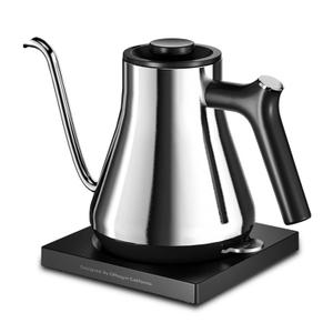 Gooseneck Electric Kettle, Offacy Gooseneck Kettle with 100% Food Grade 304 Stainless Steel, Pour Over Kettle & Coffee Kettle, Tea Kettle 1200 Watt Quick Heating, 0.9L, Siver