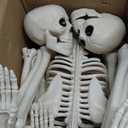 CAMIRUS 2PACK 36" Skeleton Halloween Decorations, 3ft Life Full Size Skeleton with Realistic Posable Movable Joints for Halloween Haunted Houses, Lawn, Graveyard