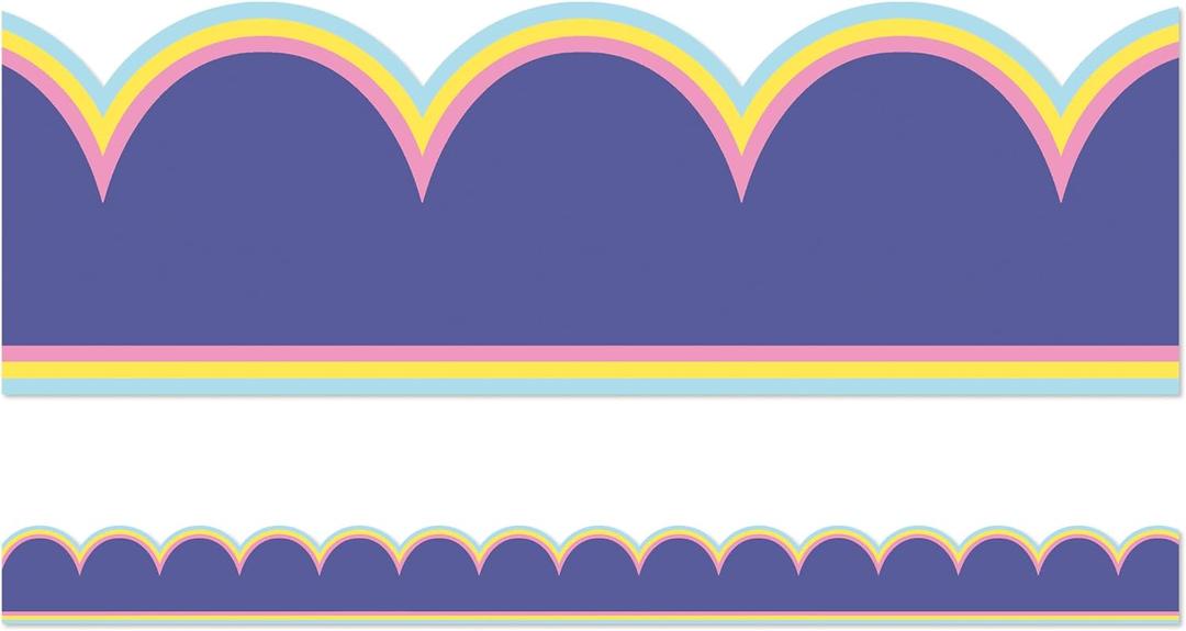 Carson Dellosa We Stick Together 39Ft of Purple Bulletin Board Borders