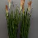 2 Pack Artificial 34" Greenery Floor Plants with Reed Flowers, Tall Fake Plant Potted, Faux Pampas Grass Plants for House Decorations, Lobby, Bathroom, Wedding, Garden Indoor Outdoor(Yellow Gradient)