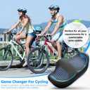 CDYWD Noseless Oversized Bike Seat for Men Women Comfort, Extra Wide Padded Bicycle Seat Cushion, Large Comfortable Bike Saddle for Peloton, Stationary Exercise Bike, Beach Cruiser, City Bike, Ebike