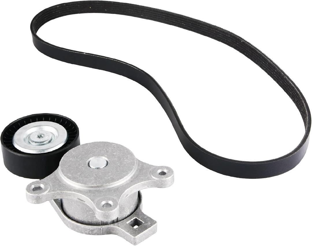 Drive Belt Tensioner Kit Compatible for Mazda 6 CX-9, For Lincoln MKS MKT MKX MKZ, For Ford Edge Explorer Flex Fusion Taurus, For Mercury Sable Replaces 6PK1140 BT4E6B209CC