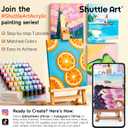 Shuttle Art Acrylic Paint, 25 Colors Acrylic Paint Set, 2oz/60ml Bottles, Rich Pigments Paint for Artists, Beginners and Kids on Canvas Rocks Wood Ceramic Fabric