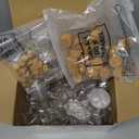 Shappy 50 Pcs Plastic Sand Art Bottles with Cork and Funnels Clear Sand Art Containers for Boys and Girls Craft Collection Bottle for DIY Crafts Halloween Christmas Party Favors, 5 Style