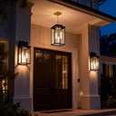 MELUCEE 16.5 Inch Large Outdoor Wall Light Patio Lanterns, 5 Color Dimmable