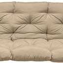 Outside Benches Cushion with Backrest, Thicken Waterproof Swing Cushions 2/3 Seater Replacement, Porch Swing Cushions Outdoor (Beige, 40 x 60 inch)