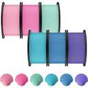 Pangda 3D Printer Filament PLA Bundle 1.75mm Multicolor Matte or Silk Finish, Dimensional Accuracy ±0.02mm, 0.25kg/0.55lb Each Spool for DIY Holiday Projects(1.5 kg, Mermaid Color)