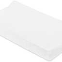 Babyletto 100% Quilted Organic Cotton Changing Pad Cover, GOTS-Certified, Fitted 360°, Ultra-Soft and Breathable Muslin - Plain White