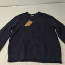 PJ PAUL JONES Mens Sweater Crewneck Knit Sweaters Casual Textured Pullover Sweater, Color: Charcoal Black, LX