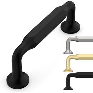 9BUILD 10 Pack 3 Inch Cabinet Pulls Matte Black Kitchen Cabinet Handles Hardware Kitchen Handles for Cabinets Black Drawer Pulls (3"/76MM Hole Center)