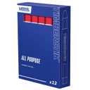 Markal 200 Lumber Crayon Economical Wax Based Marker, 1/2" Hex, 4-5/8" Length, Red (Pack of 12)
