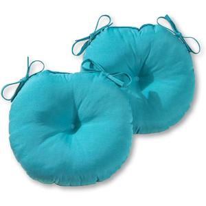 Greendale Home Fashions Arctic Outdoor 15-inch Bistro Seat Cushion, Set of 2