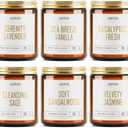 AOOVOO Candles Set - 5 PC Scented Candles, Soy Candle, Aromatherapy Candle, Soy Wax Candle, Candle for Home Scented, Lavender/Vanilla/Eucalyptus/Sage/Jasmine/Sandalwood