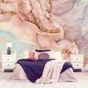 Pink Marble Wallpaper Abstract Texture Wall Mural for Bedroom Living Room (Not Peel n' Stick) (141" x 96", Mfwfm-15)