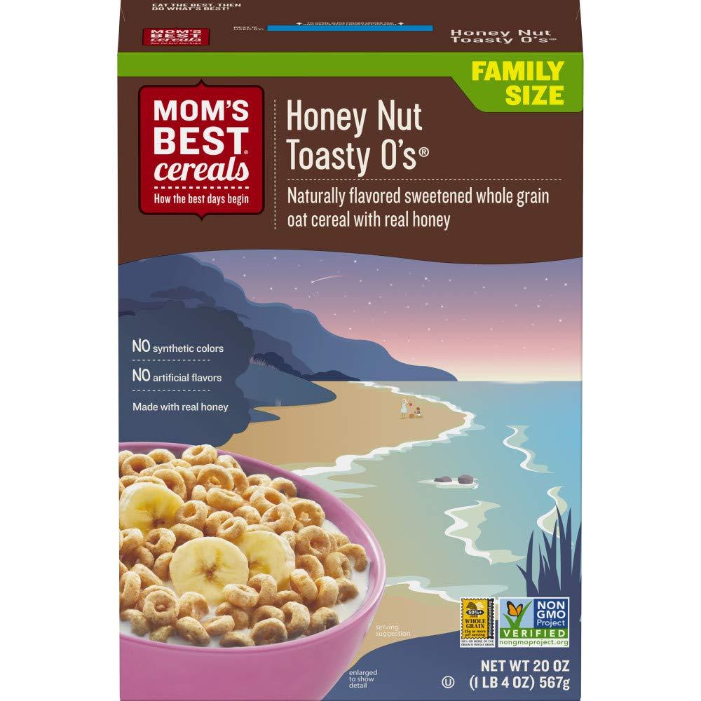 Mom's Best Honey Nut Toasty O's Cereal, Non-GMO Project Verified, Made with Whole Grain, No High Fructose Corn Syrup, Kosher, 20 Ounce Box (Pack of 10) BBD MAY 22, 2026