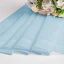 OWENIE Light Blue Sheer Curtains 84 inches Long for Bedroom Living Room 2 Panels Set, Privacy Rod Pocket Light Filtering Voile Sheer Curtains, Airy Farmhouse Curtains, 42Wx84L inch, Sky Blue