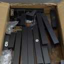 HOOBRO End Table with Charging Station, Flip Top Side Table with USB Ports, Narrow Nightstand Bedside Tables with Storage Shelves, for Small Space, Living Room, Rustic Brown and Black BF141UBZ01