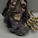 JOYIN Halloween Decorations Outdoor Zombie Groundbreaker with Decayed Face and Flash Eyes, Halloween Outside Decorations Scary Zombies Prop for Yard Graveyard Lawn Cemetery Decor