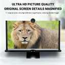 Screen Mobile Phone Magnifier, 2026 New 3D HD Screen Expander, Portable Enlarger Movies Gaming Video,Foldable Phone Stand with Movie Screen Amplifier,Compatible with All Phones (Black, 10inch)