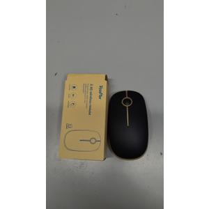 VssoPlor Wireless Mouse, 2.4G Slim Portable Computer Mice with Nano Receiver for Notebook, PC, Laptop, Computer (Black and Gold)